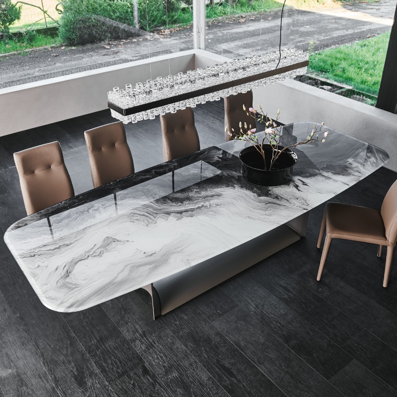 CATTELAN ITALIA TAVOLO DRAGON CRYSTALART